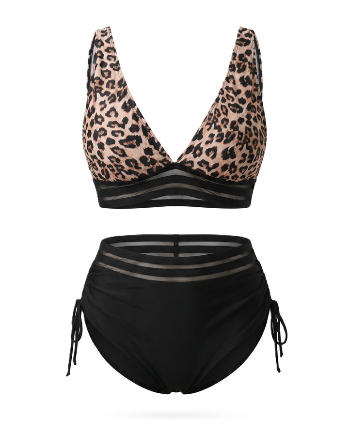 Bikini Cat Eye z Nadrukiem w Panterę