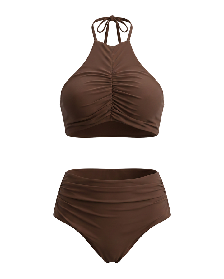 Brown Halter Bikini