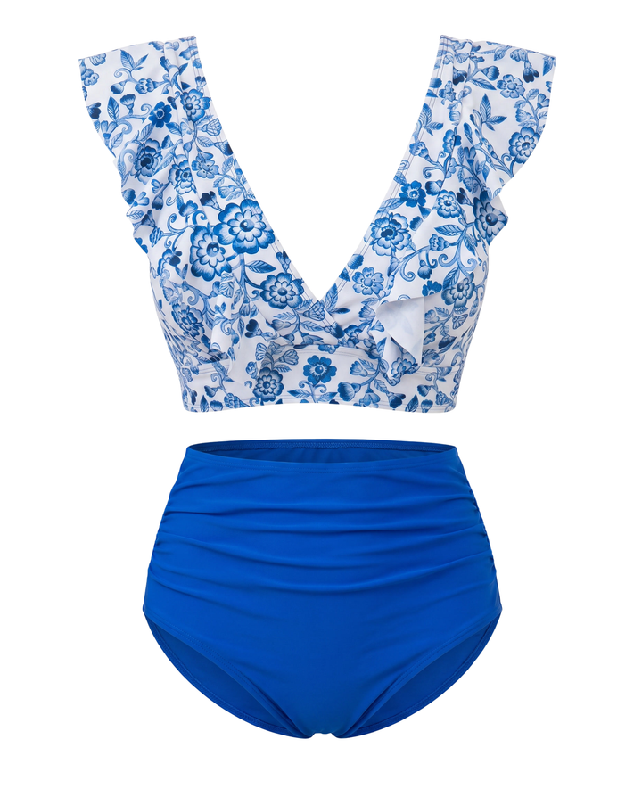 Bikini z Falbankami i Kokardą Ruffle Bow