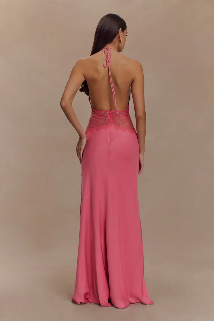 Sukienka maxi Elara Satin Lace