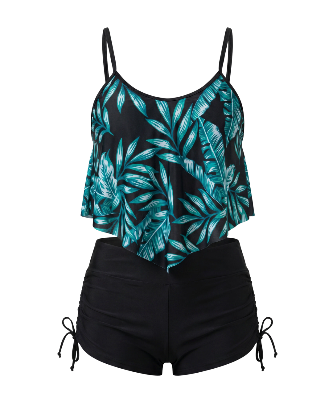 Ruffled Suspender Swimsuit
