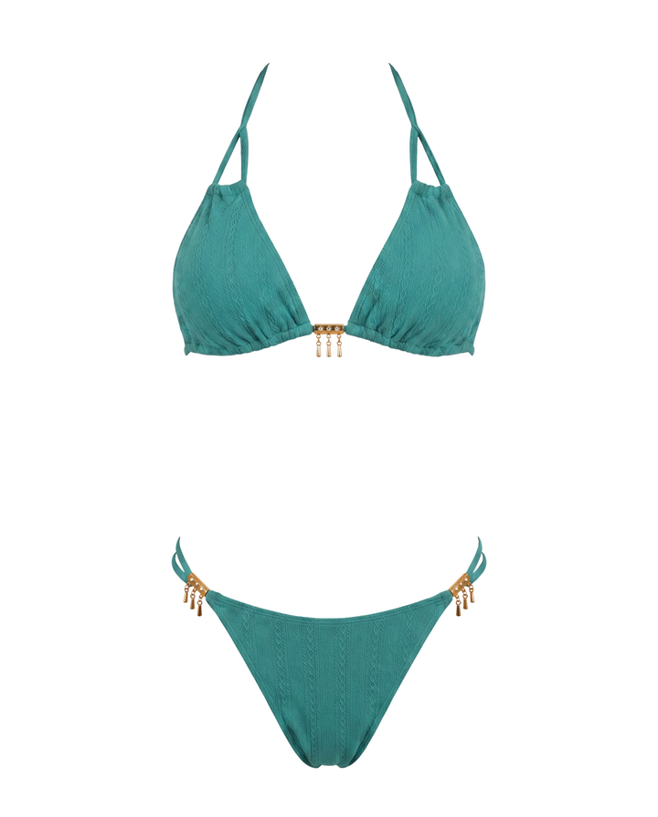 Colorblock Bikini Set
