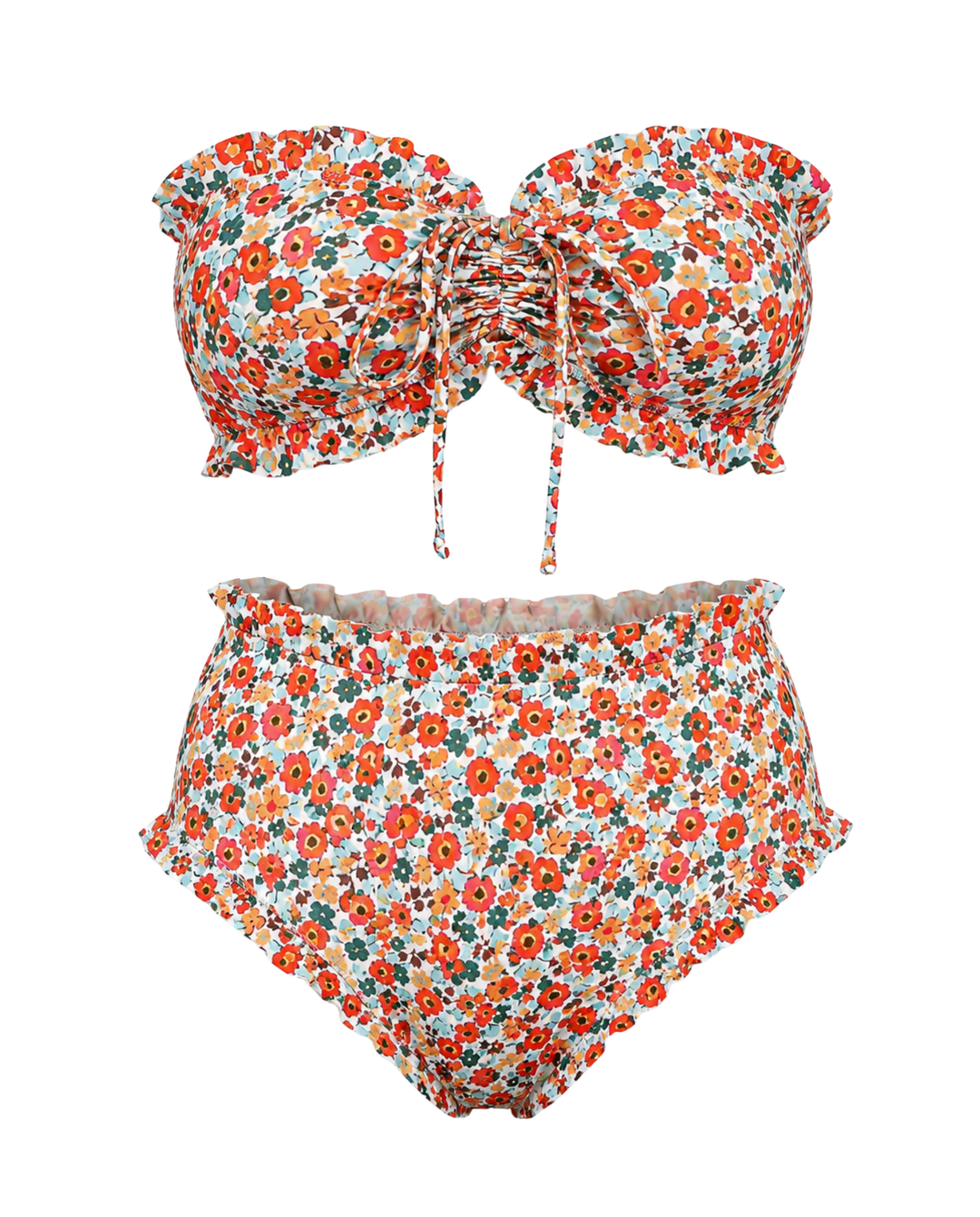 Floral Strapless Bikini