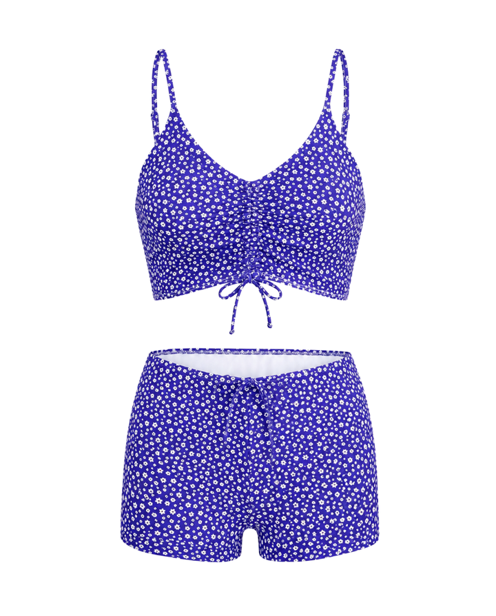 Print Flat Strap Bikini