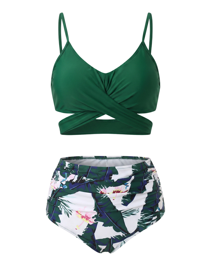 Print High Waist Bikini