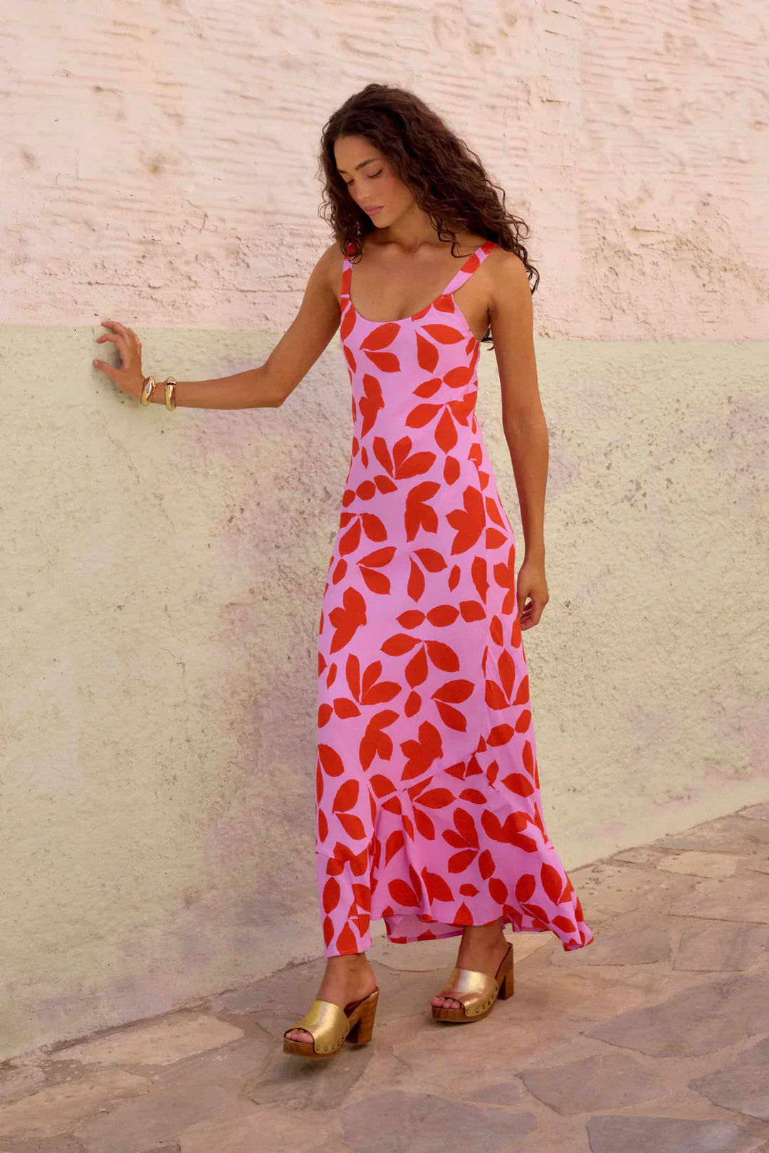 Noir Dot Maxi Sukienka